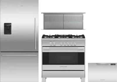 4 Piece Package Includes Refrigerator, Range, Hood And Dishwasher